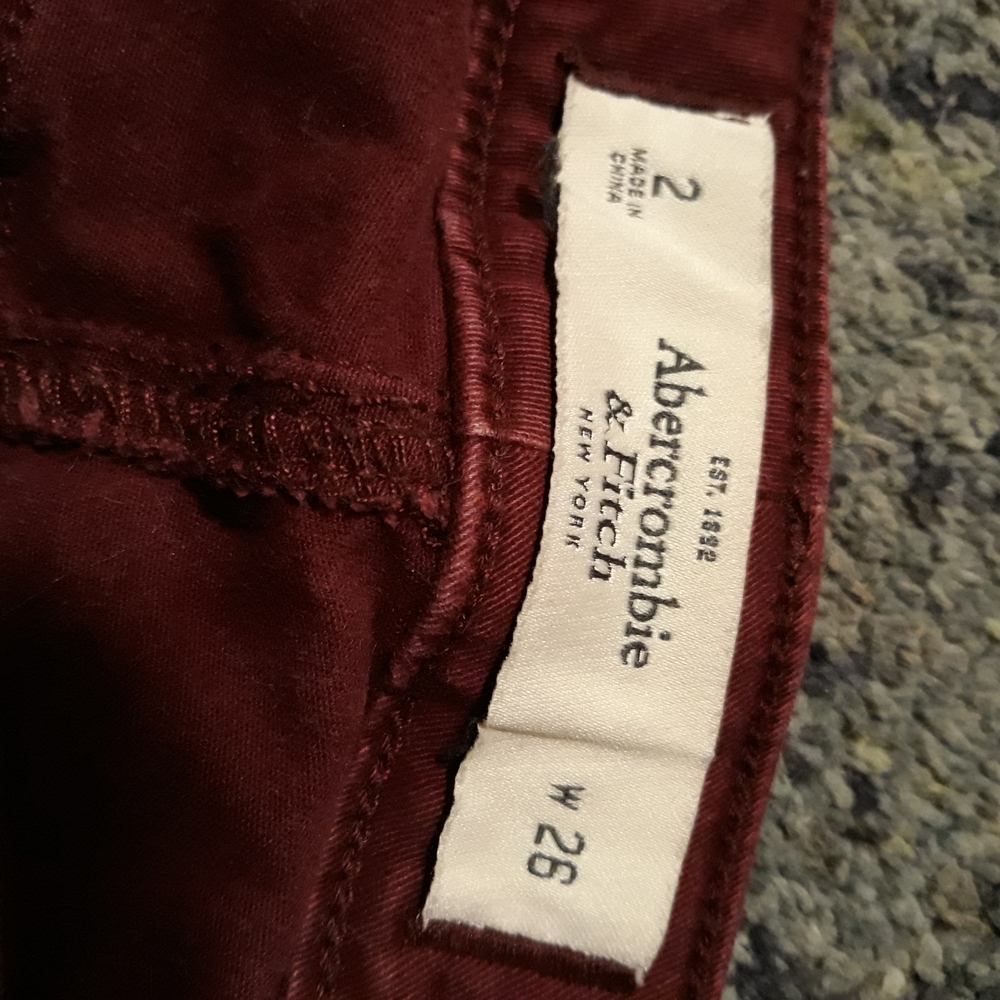 Abercrombie & Fitch Deep Red Trousers